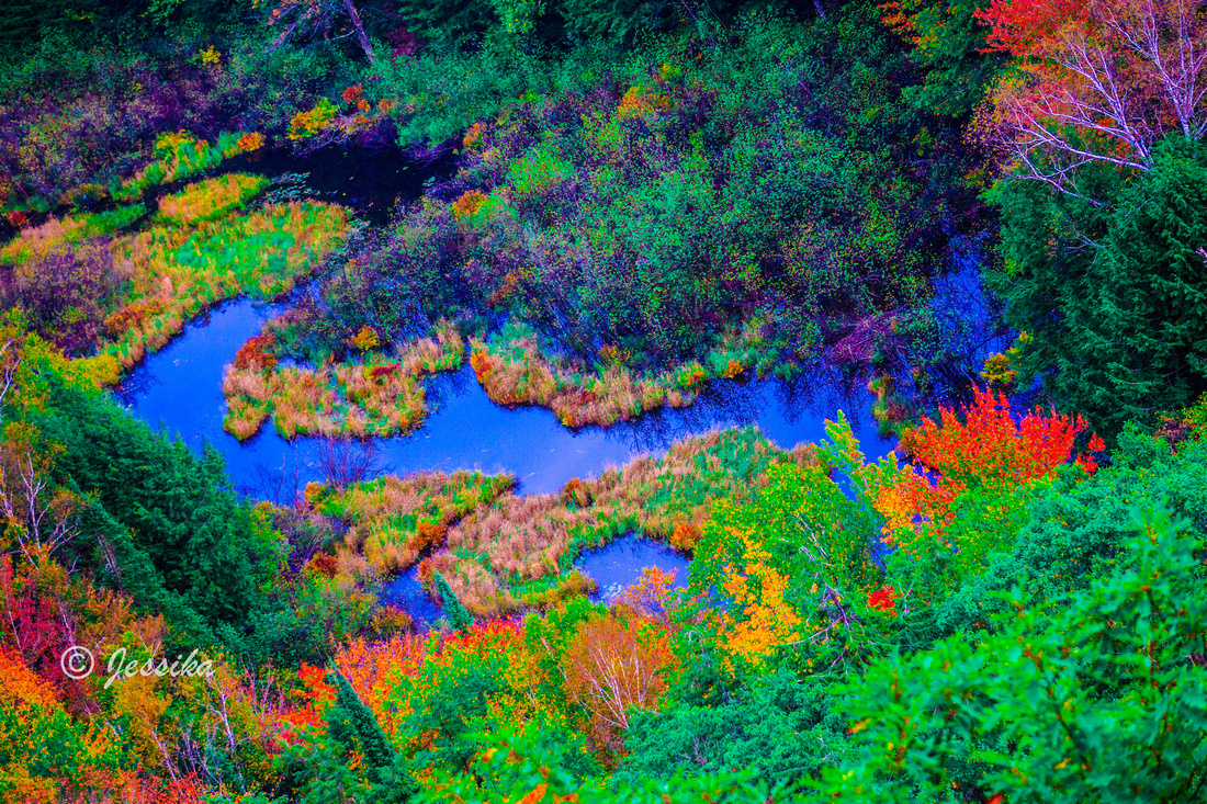 Lake of the Clouds is a lake located in Ontonagon County in the Upper Peninsula of the U.S. state of Michigan within the Porcupine Mountains Wilderness State Park. The lake is situated in a valley between two ridges in the Porcupine Mountains.