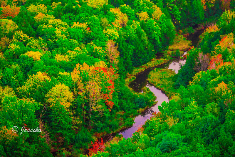 Lake of the Clouds is a lake located in Ontonagon County in the Upper Peninsula of the U.S. state of Michigan within the Porcupine Mountains Wilderness State Park. The lake is situated in a valley between two ridges in the Porcupine Mountains.